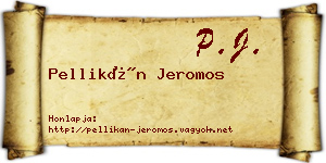 Pellikán Jeromos névjegykártya